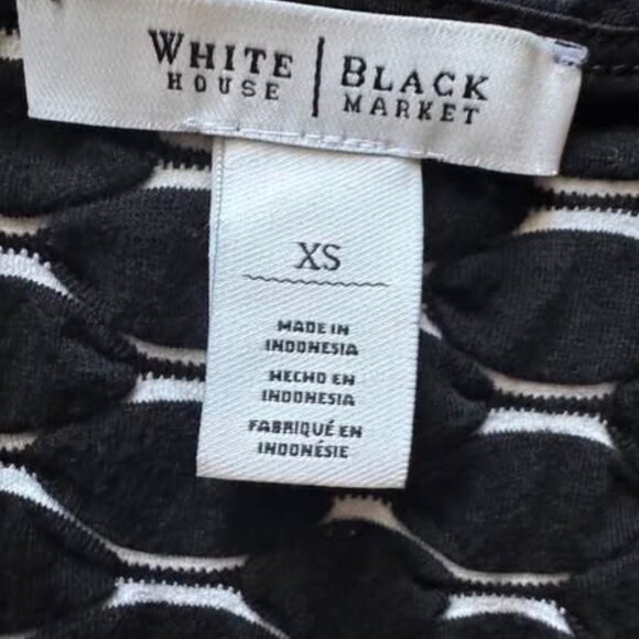 BLACK/WHITE STRETCHY TOP - Picture 4 of 4